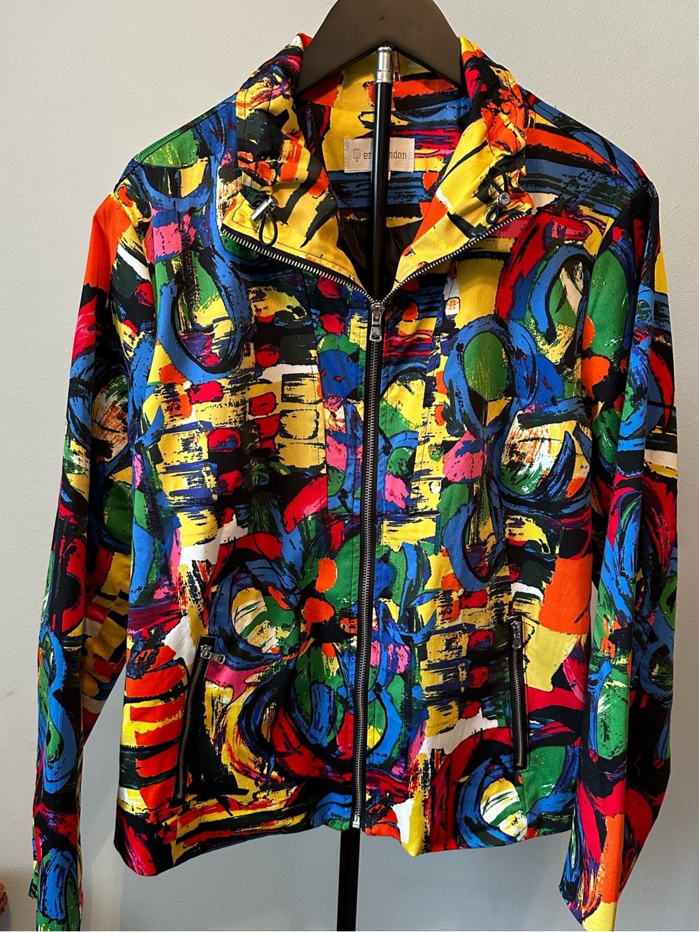 Vintage Erin London Pop Art Jacket - Colorful Abstract Full Zip